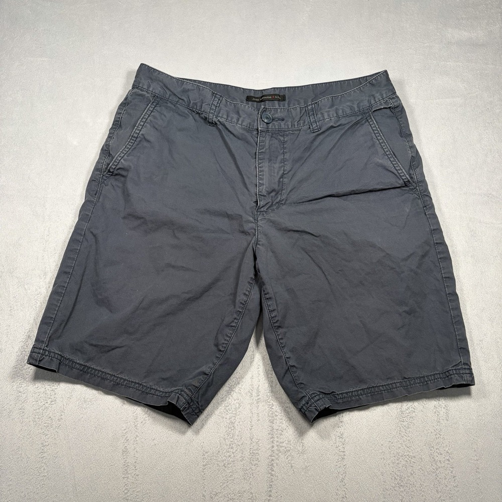 John Varvatos USA Shorts Mens Size 32 Navy Blue 8" Inseam Casual Chino Preppy